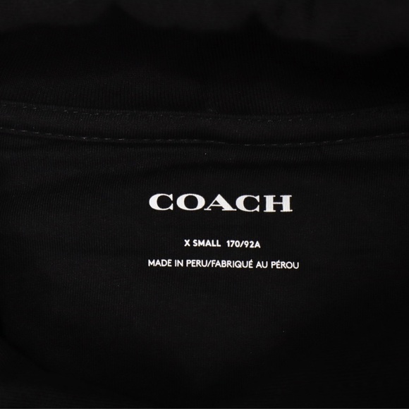 Coach Hoodie NWT Pullover Men's Black Signature Tape Organic Blend C5231 Size S - Picture 9 of 12
